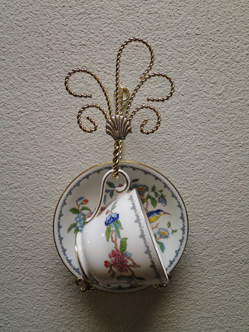 Bard's Gold Twisted Wire Wall Hanger (s) for a Single Cup & Saucer, 9 3/4"