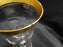 Clear w/ Encrusted Gold Band of Flowers & Dots: Water, 6 5/8", As Is, CR#076