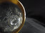 Clear w/ Encrusted Gold Band of Flowers & Dots: Water, 6 5/8", As Is, CR#076