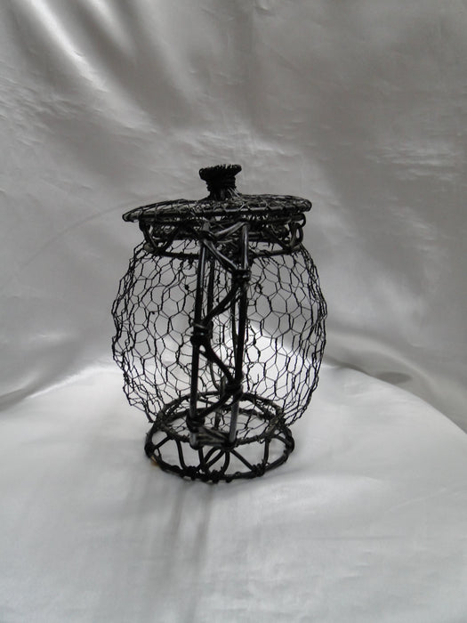 Wire Frame & Chicken Wire Mesh: Teapot & Lid Sculpture, 7 3/4" Tall