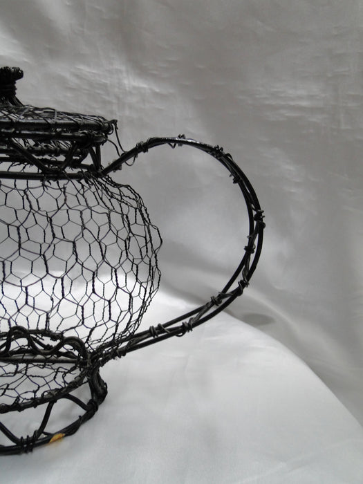 Wire Frame & Chicken Wire Mesh: Teapot & Lid Sculpture, 7 3/4" Tall