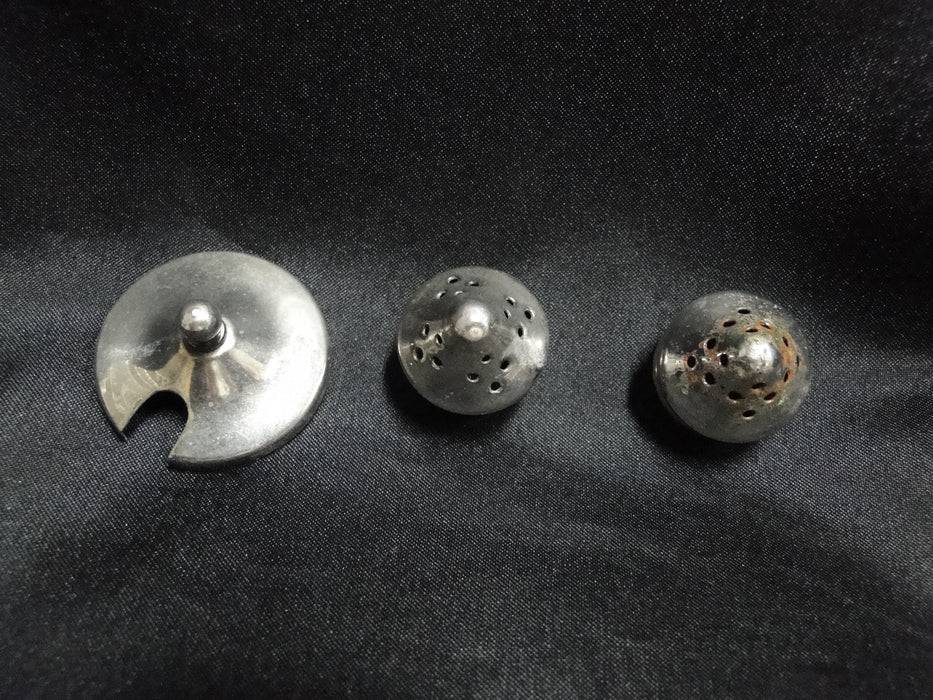 Condiment Set & Metal Holder: Salt, Pepper, Sugar / Jam & Lid, Bottle