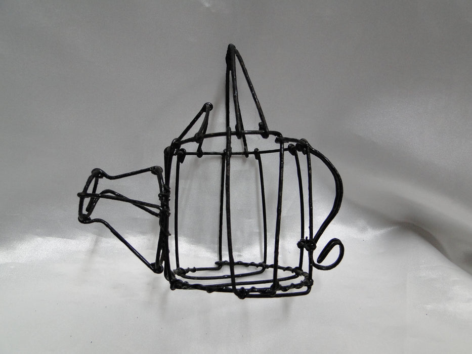 Wire Frame: Small Watering Can Sculpture, 5" Tall