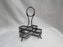 Condiment Set & Metal Holder: Salt, Pepper, Sugar / Jam & Lid, Bottle