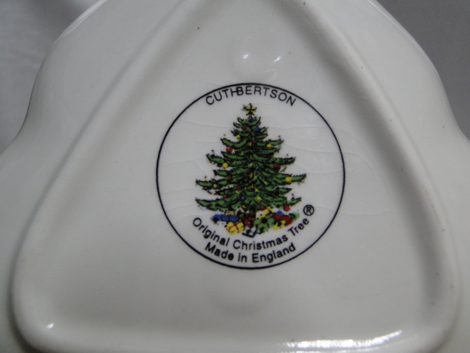 Cuthbertson Christmas Tree: Small Tree Shaped Dish, 6 1/4", Crazing