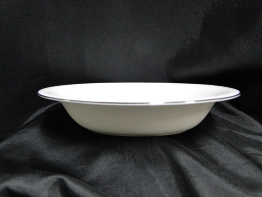 Wedgwood Signet Platinum, White w/ Platinum Trim: Oval Serving Bowl, 9 3/4"