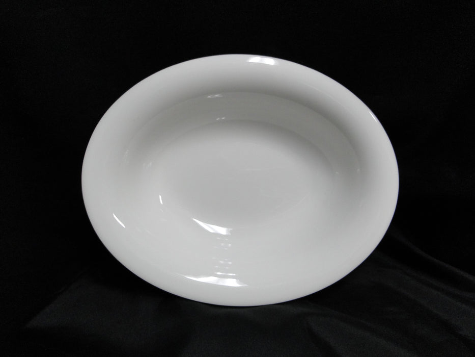 Wedgwood Signet Platinum, White w/ Platinum Trim: Oval Serving Bowl, 9 3/4"