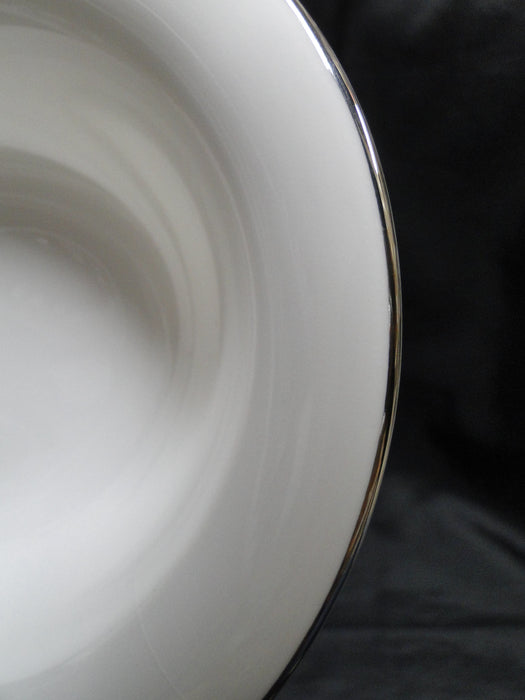Wedgwood Signet Platinum, White w/ Platinum Trim: Oval Serving Bowl, 9 3/4"