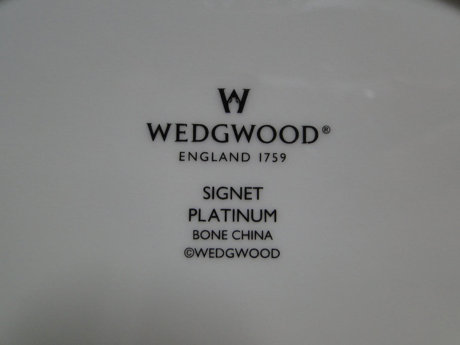 Wedgwood Signet Platinum, White w/ Platinum Trim: Oval Serving Bowl, 9 3/4"
