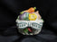 Fitz & Floyd Herb Garden: Round Covered Butter Dish, 5 3/8" x 4 3/4" Tall
