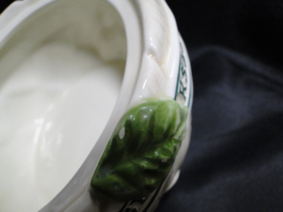 Fitz & Floyd Herb Garden: Round Covered Butter Dish, 5 3/8" x 4 3/4" Tall