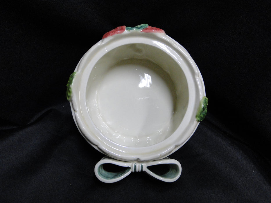 Fitz & Floyd Herb Garden: Round Covered Butter Dish, 5 3/8" x 4 3/4" Tall