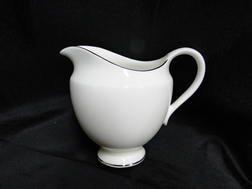 Wedgwood Signet Platinum, White w/ Platinum Trim: Creamer, 4" Tall