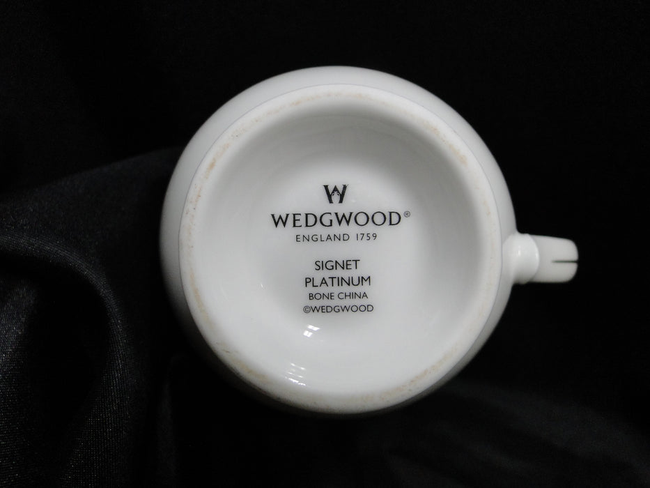 Wedgwood Signet Platinum, White w/ Platinum Trim: Creamer, 4" Tall