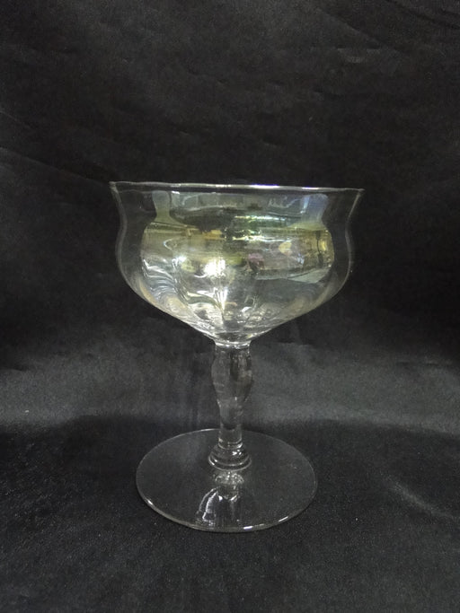 Iridescent Optic: Champagne / Sherbet (s), 4 1/2" Tall, As Is  --  MG#076