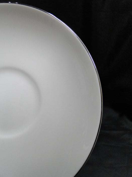 Wedgwood Signet Platinum, White w/ Platinum Trim: Cup & Saucer Set (s), 3 1/8"