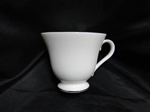 Wedgwood Signet Platinum, White w/ Platinum Trim: Cup & Saucer Set (s), 3 1/8"