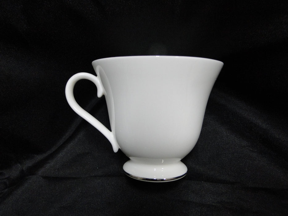 Wedgwood Signet Platinum, White w/ Platinum Trim: Cup & Saucer Set (s), 3 1/8"