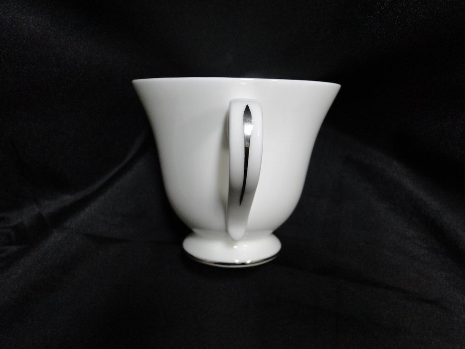 Wedgwood Signet Platinum, White w/ Platinum Trim: Cup & Saucer Set (s), 3 1/8"