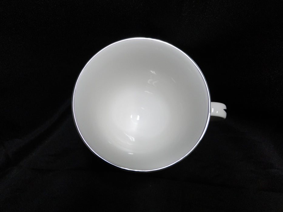 Wedgwood Signet Platinum, White w/ Platinum Trim: Cup & Saucer Set (s), 3 1/8"