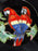 Fitz & Floyd Jungle Parrot, Multicolored Parrots: Salad Plate, 7 1/2"
