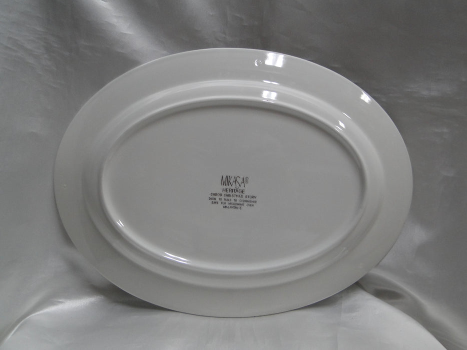 Mikasa Christmas Story, Tree, Lattice: Oval Serving Platter, 13 3/4" x 10 1/4"