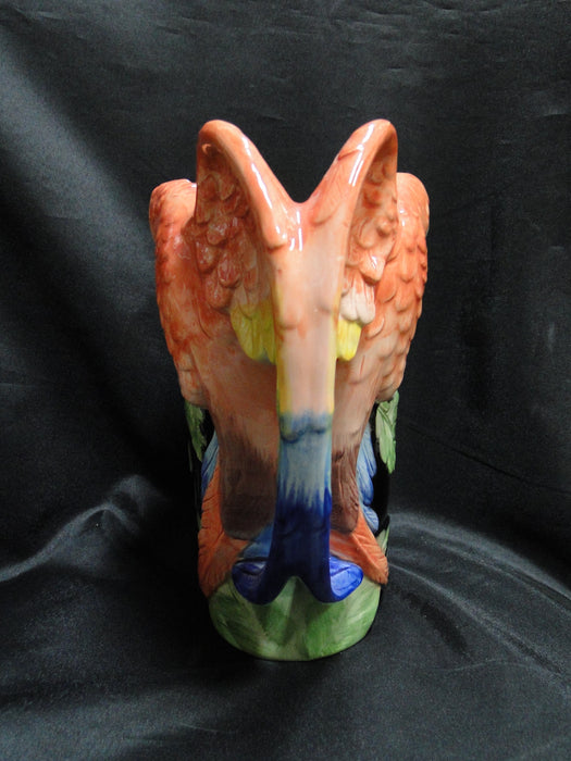 Fitz & Floyd Jungle Parrot, Multicolored Parrots: Serving Pitcher, 8 1/4" Tall