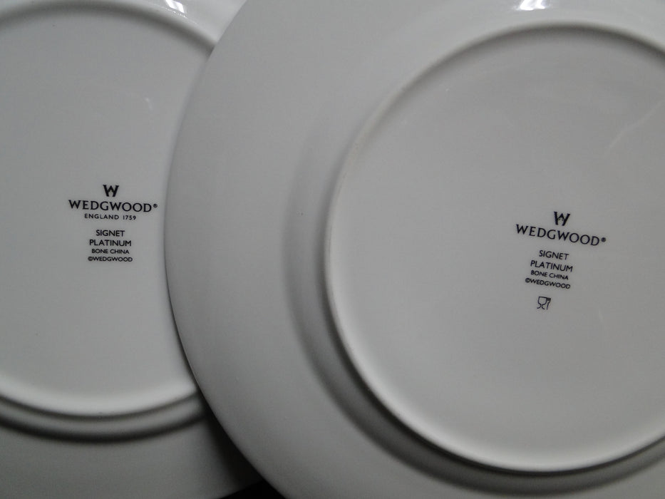 Wedgwood Signet Platinum, White w/ Platinum Trim: Salad Plate (s), 8 1/8"
