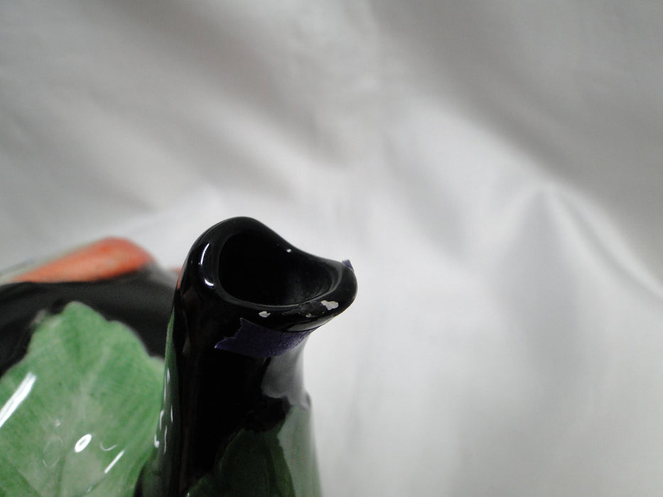 Fitz & Floyd Jungle Parrot, Multicolored Parrot: Teapot & Lid, 7" Tall, As Is