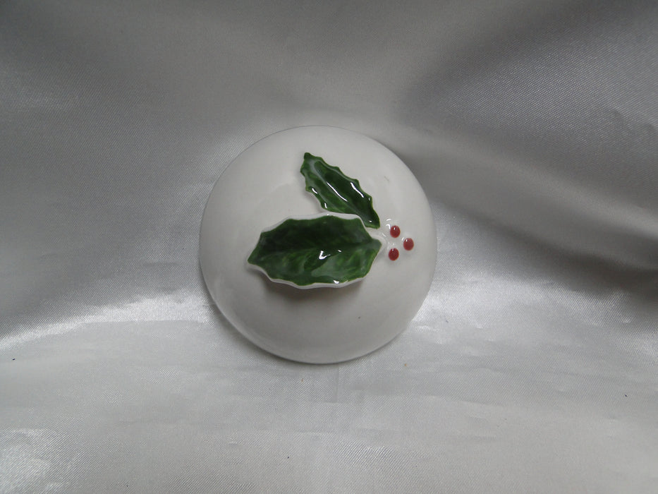 Mikasa Christmas Story, Tree, Lattice: Sugar Bowl & Lid, 4 1/8" Tall