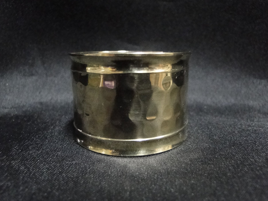 Hammered Brass, India: Set of Four Napkin Rings, 1 3/4"D x 1 1/4" Wide