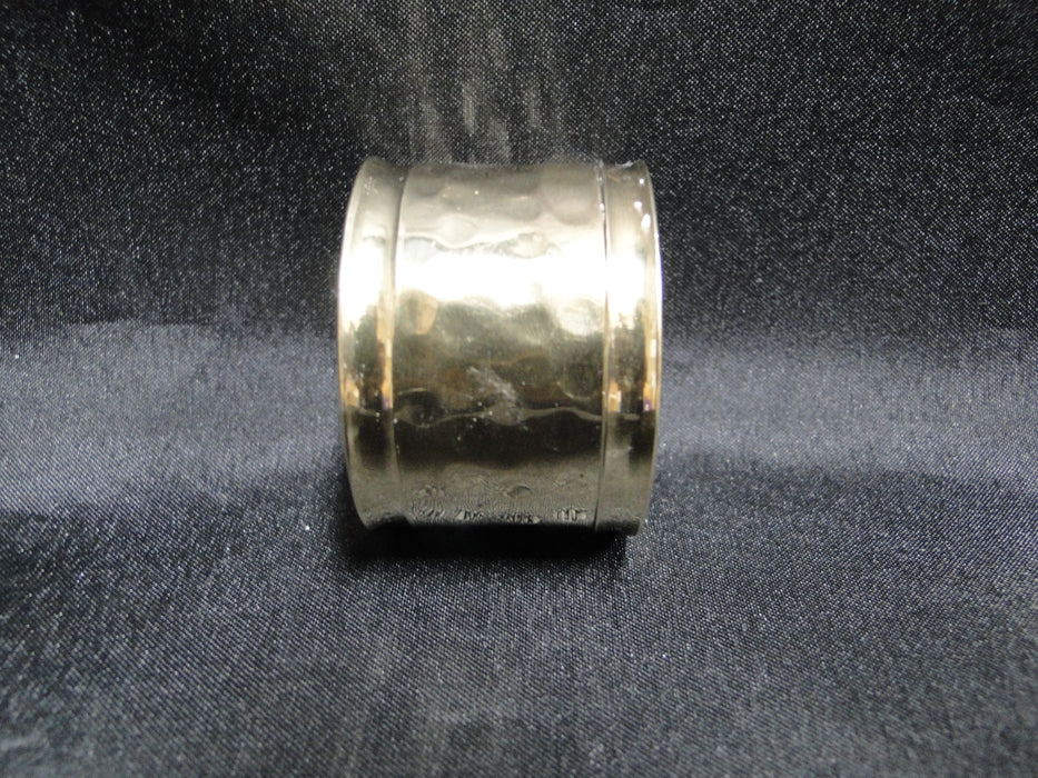 Hammered Brass, India: Set of Four Napkin Rings, 1 3/4"D x 1 1/4" Wide