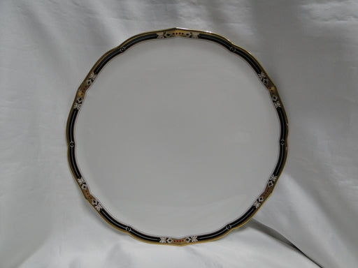 Mikasa Jeweltone Black, Red Dots, Gold: Round Serving Platter, 11 7/8"