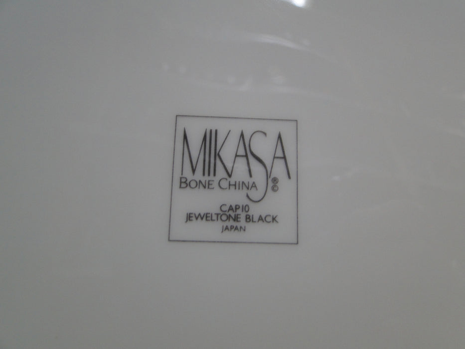 Mikasa Jeweltone Black, Red Dots, Gold: Round Serving Platter, 11 7/8"