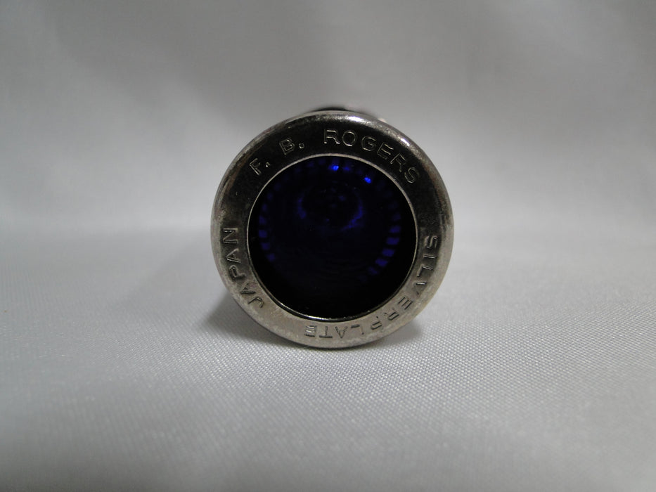 FB Rogers Cobalt Glass w/ Silverplate: Salt OR Pepper Shaker, 2 5/8", 11 Hole