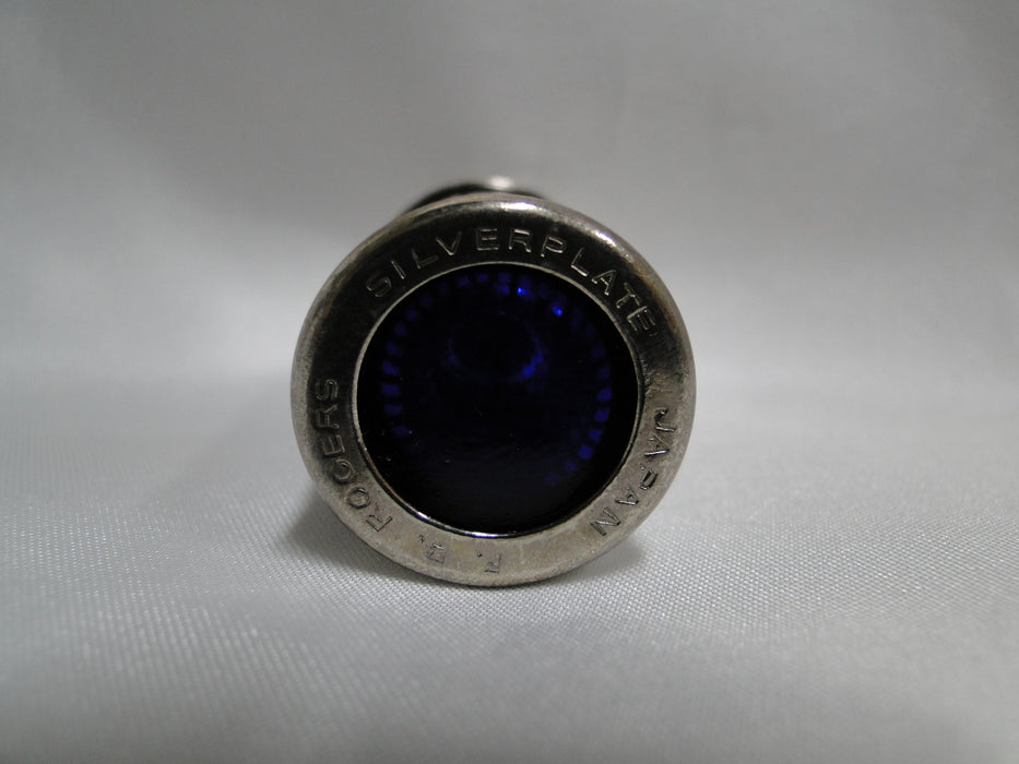 FB Rogers Cobalt Glass w/ Silverplate: Salt OR Pepper Shaker, 2 5/8", 11 Hole