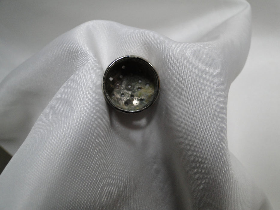 FB Rogers Cobalt Glass w/ Silverplate: Salt OR Pepper Shaker 2 5/8", 15 H, As Is