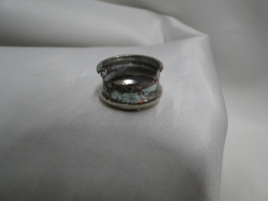 FB Rogers Cobalt Glass w/ Silverplate: Salt OR Pepper Shaker 2 5/8", 15 H, As Is