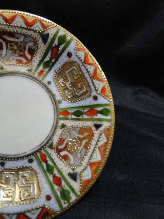 Nippon Raised Gold, Geometric Design: Demitasse Cup & Saucer Set, 2 1/8"