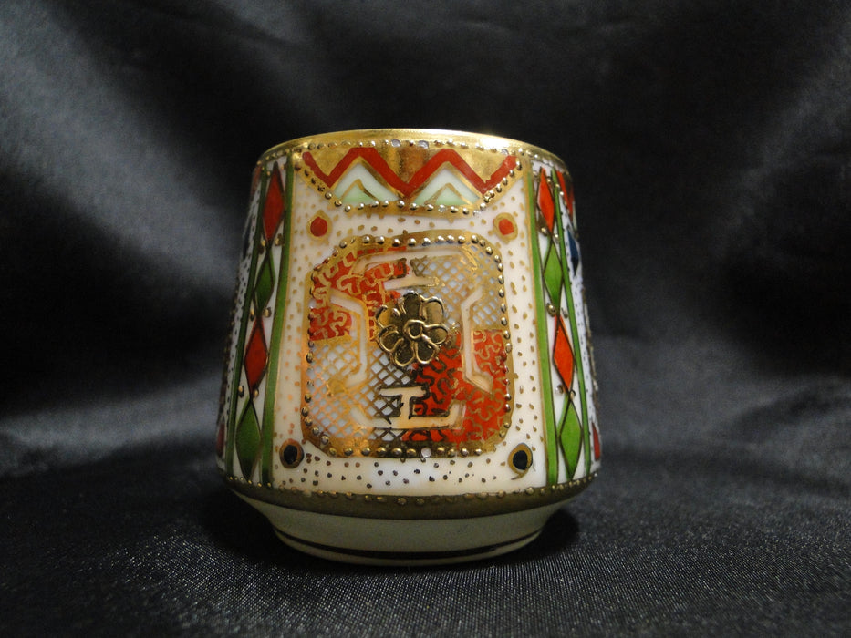 Nippon Raised Gold, Geometric Design: Demitasse Cup & Saucer Set, 2 1/8"