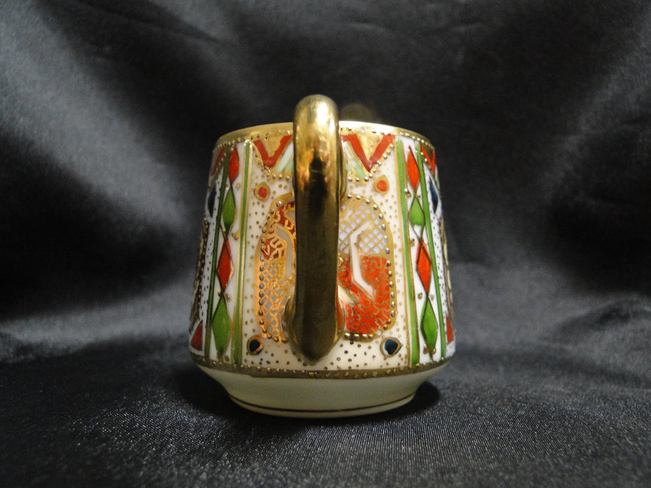 Nippon Raised Gold, Geometric Design: Demitasse Cup & Saucer Set, 2 1/8"