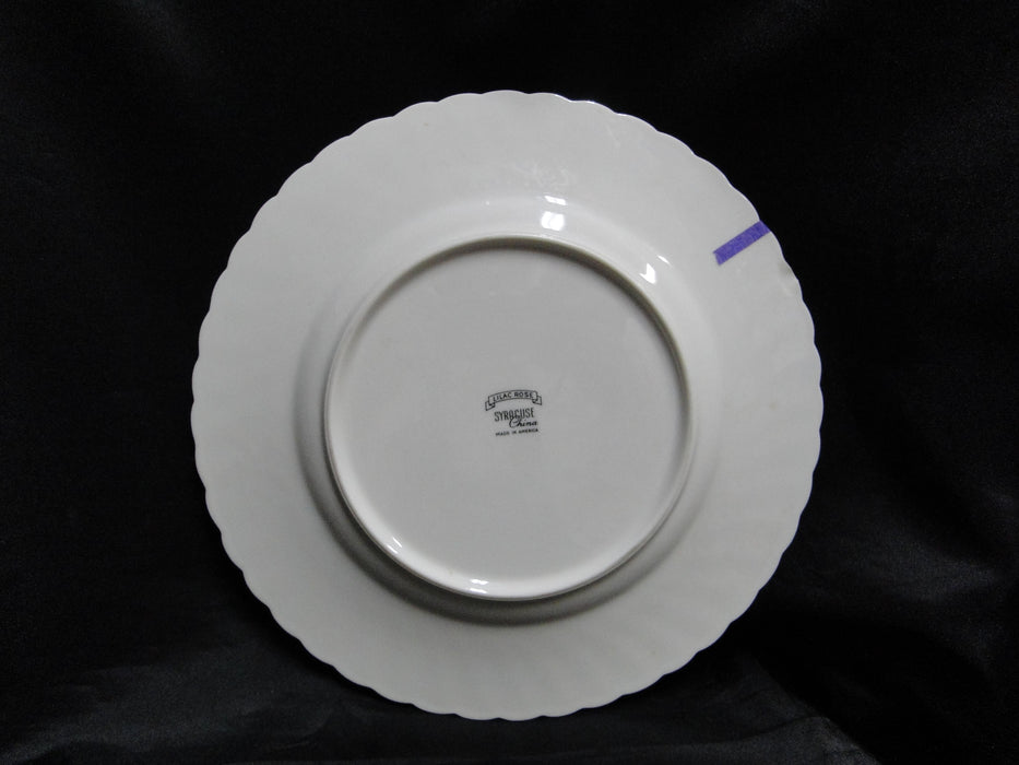 Syracuse Lilac Rose, Multicolored Floral Rim: Dinner Plate, 10 1/4", As Is