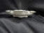 White w/ Golden Wheat, Gold Trim, Scalloped: Leaf Shaped Dish, 7 1/8"