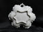 White w/ Golden Wheat, Gold Trim, Scalloped: Leaf Shaped Dish, 7 1/8"