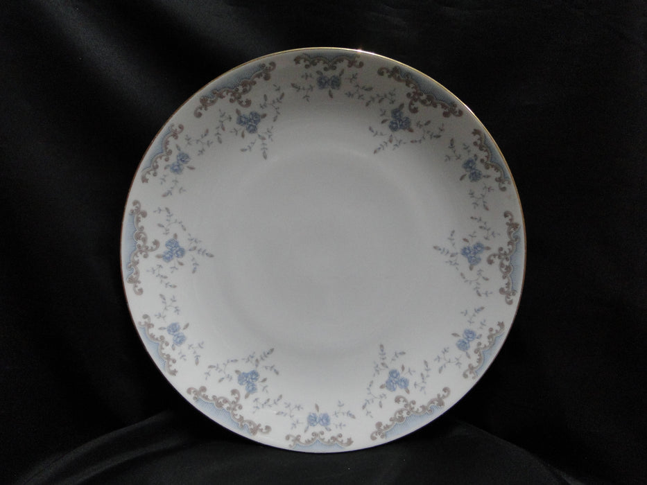 Imperial Seville, Blue Roses, Gray Scrolls: Round Platter / Chop Plate, 11 7/8"