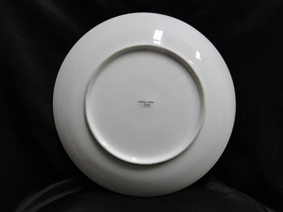 Imperial Seville, Blue Roses, Gray Scrolls: Round Platter / Chop Plate, 11 7/8"