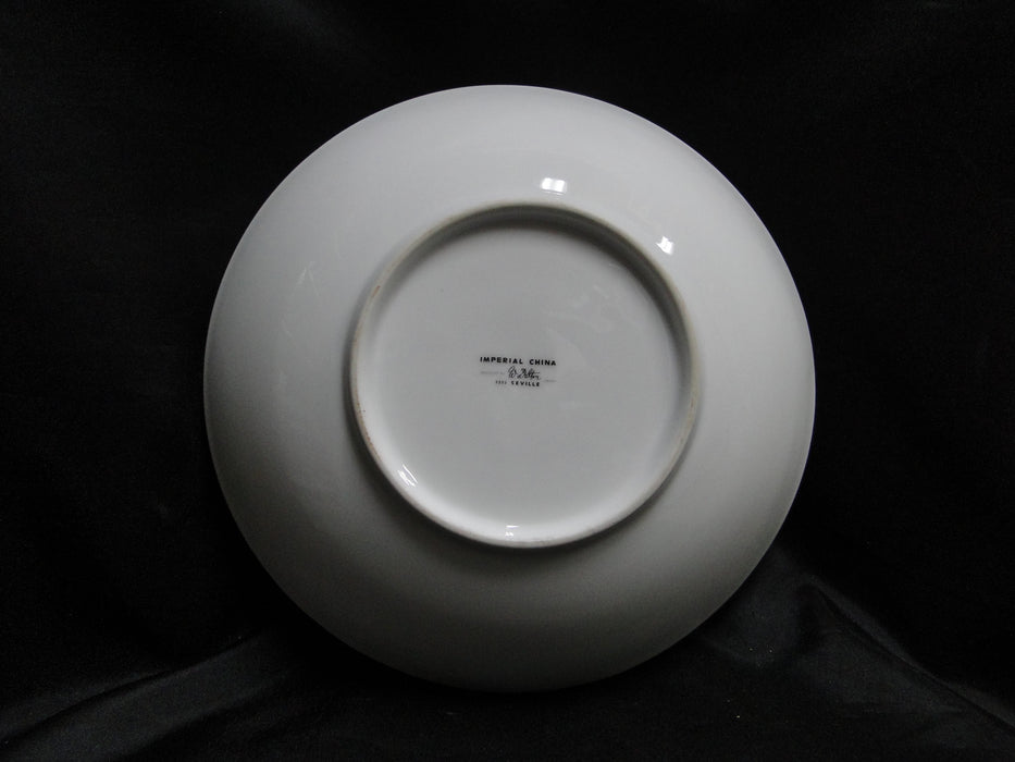 Imperial Seville, Blue Roses, Gray Scrolls: Round Serving Bowl, 9" x 2 1/2"