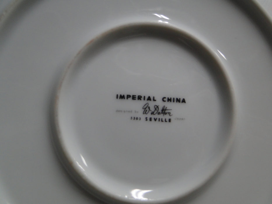 Imperial Seville, Blue Roses, Gray Scrolls, Gold Trim: Gravy Boat w/ Underplate