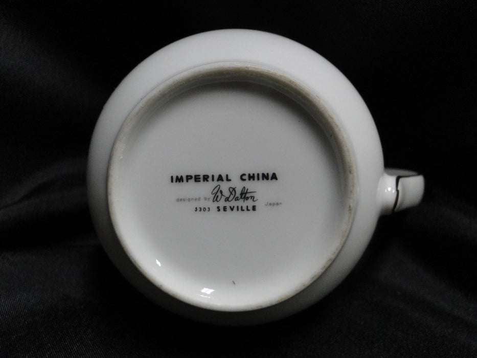 Imperial Seville, Blue Roses, Gray Scrolls, Gold Trim: Creamer, 3 3/4"