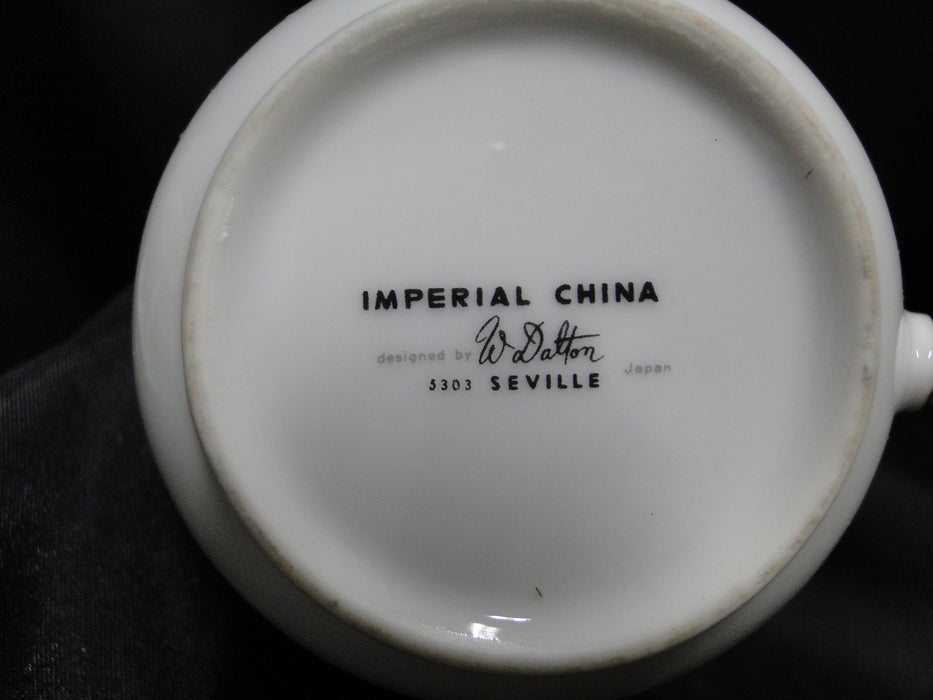 Imperial Seville, Blue Roses, Gray Scrolls, Gold Trim: Creamer, 3 3/4"
